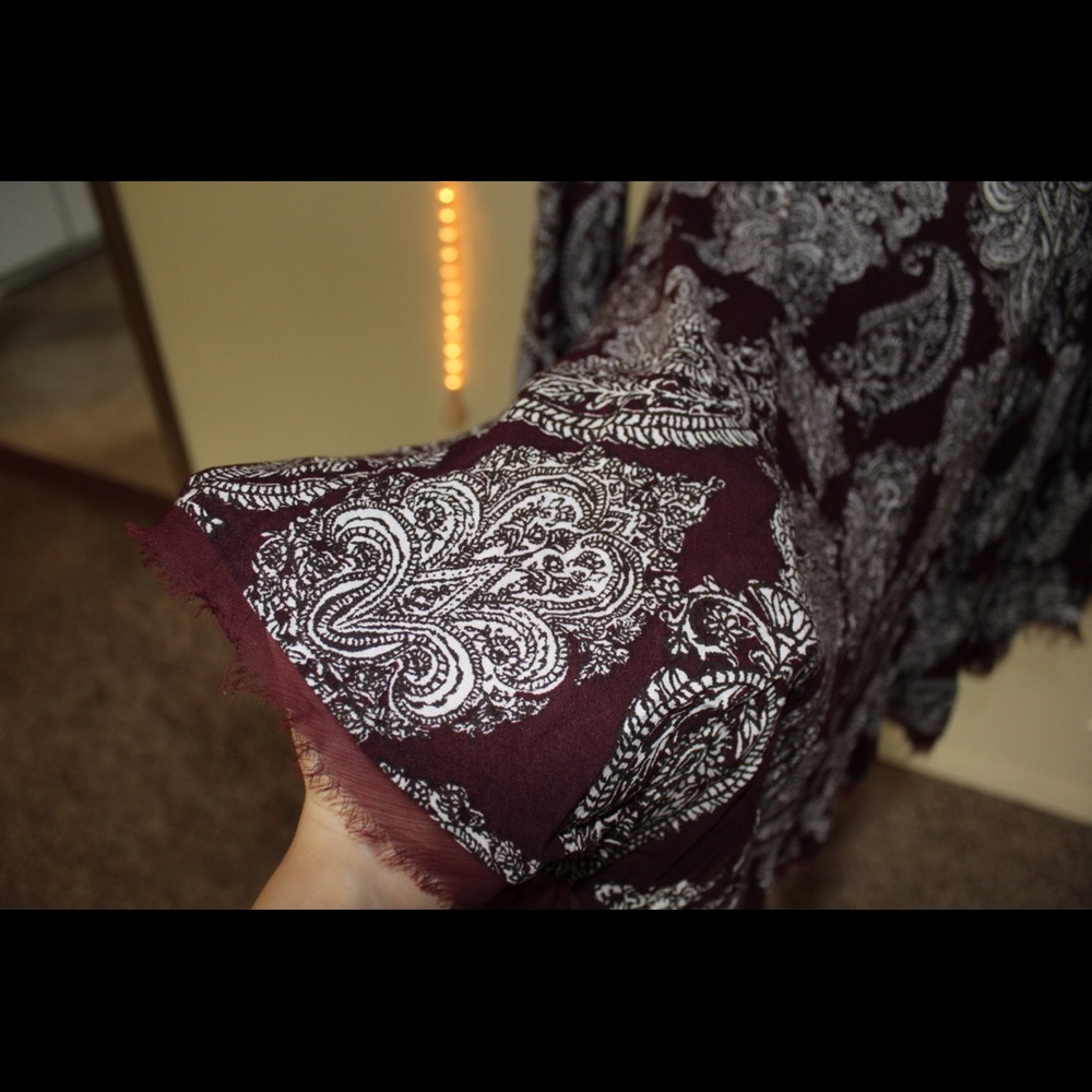 Urban Outfitters Maroon Long Sleeve Dress - Picture 2 of 8